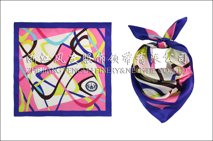 上海奉賢區(qū)行政服務中心 真絲小方巾 規(guī)格：53x53cm