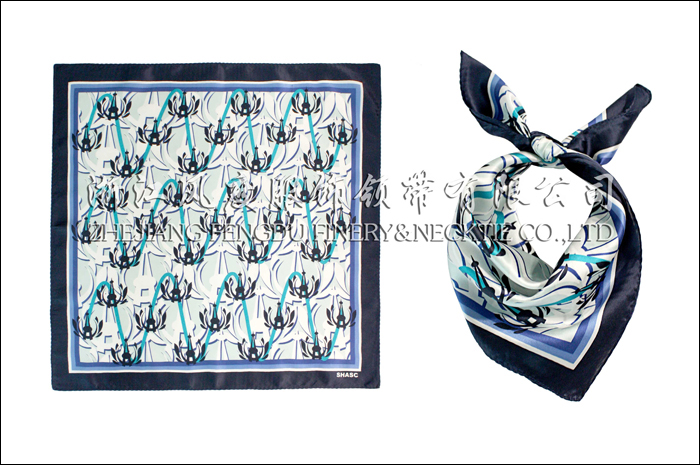 上海奉賢區(qū)行政服務中心 真絲小方巾 規(guī)格：53x53cm